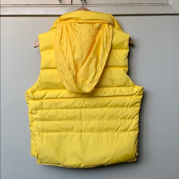 NEW Lucky Brand Down Quilted Puffer Yellow Vest L Zip unisex - Picture 6 of 15